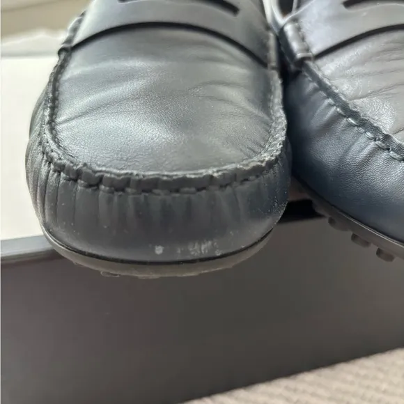 Men's Gucci Blue Leather Loafers