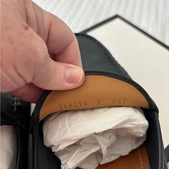 Men's Gucci Blue Leather Loafers