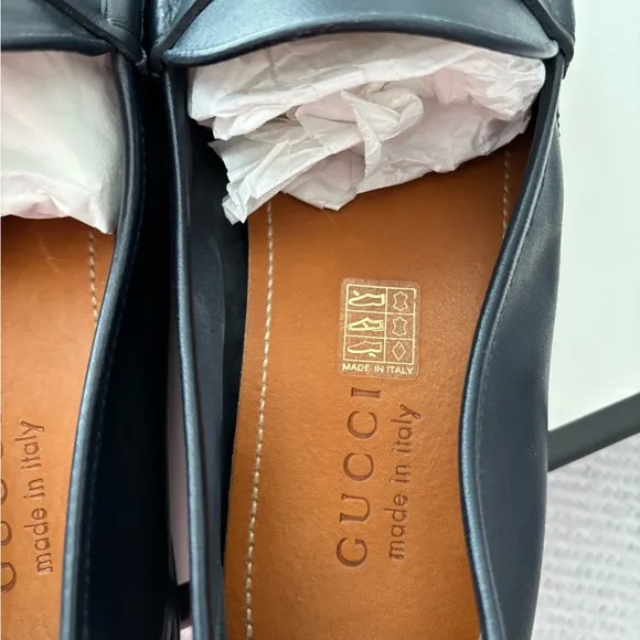 Men's Gucci Blue Leather Loafers