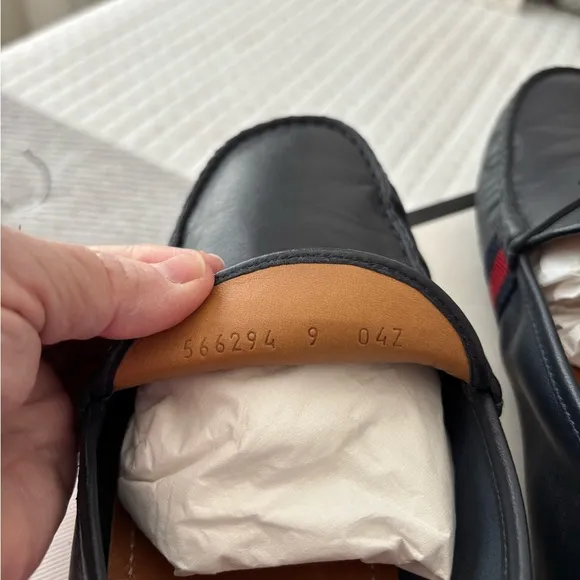 Men's Gucci Blue Leather Loafers
