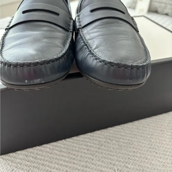 Men's Gucci Blue Leather Loafers