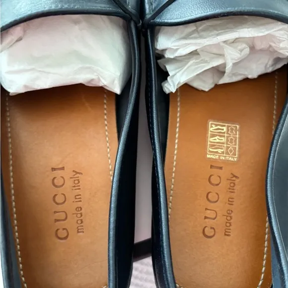 Men's Gucci Blue Leather Loafers