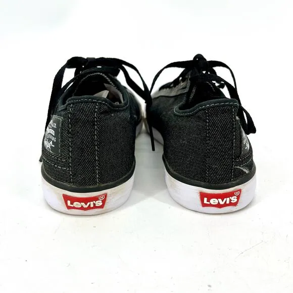 Men's Levi's Stan Buck Canvas Low Top Sneakers Navy Blue Fashion Sneakers (10)