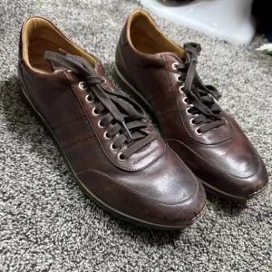 Men's MAGNANNI Fashion Sneakers Perforated‎ Brown Leather