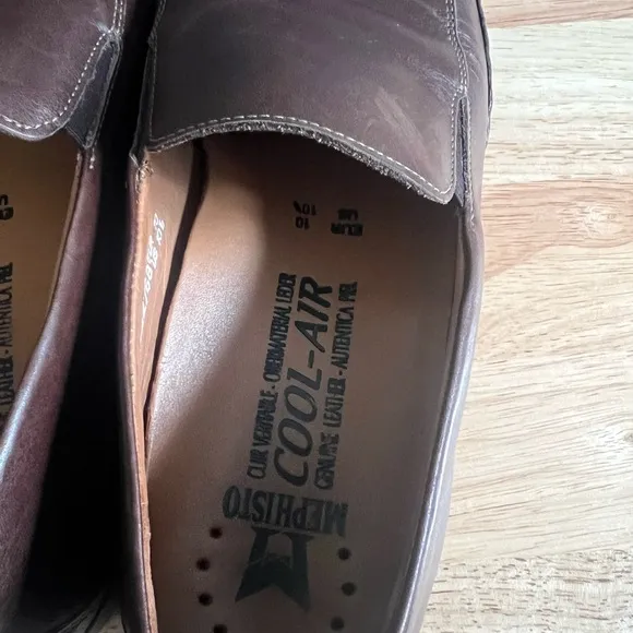 Mephisto Edlef Cool Air Leather Loafers Men's Size 10.5 Brown Soft