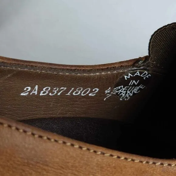 Mephisto Women's US 7 Brown Leather Slip-On Comfort Wedge Loafers