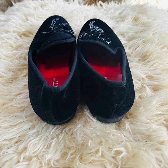 Merlutti Black and White Zebra Embroidered Loafers