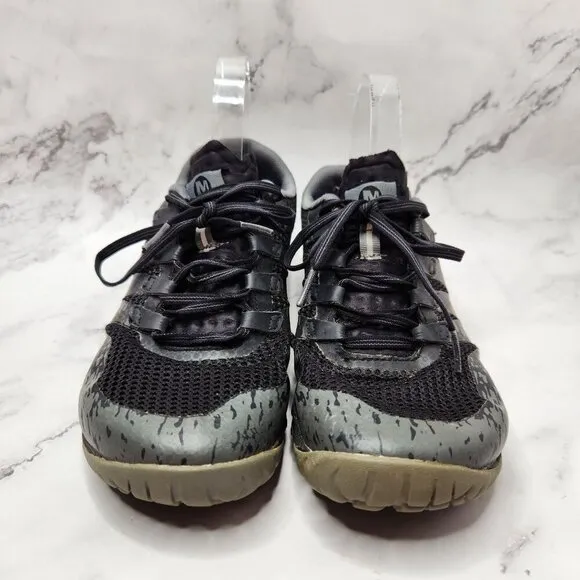 Merrell Trail Glove 5 Black Grey Barefoot Shoes Sneakers Minimalist Women's 8.5