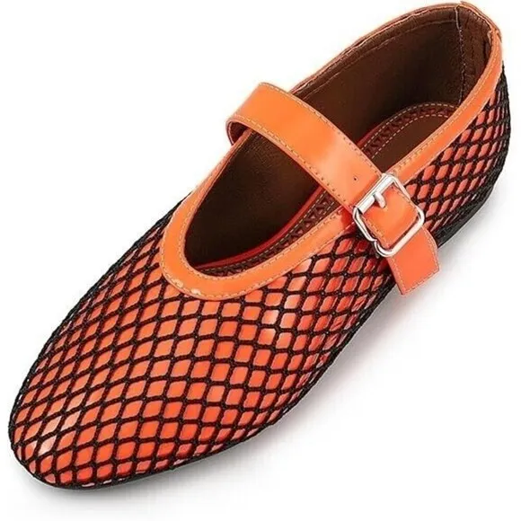 Mesh Flats Mary Jane shoes Flats Comfortable Adjustable Buckle Strap Ballerina