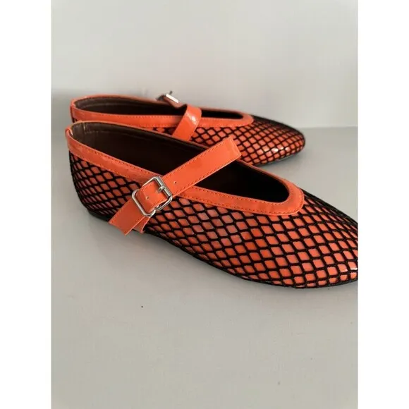 Mesh Flats Mary Jane shoes Flats Comfortable Adjustable Buckle Strap Ballerina