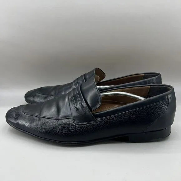 Mezlan Benito Slip On Loafers Men Size 13 Black Leather Close Toe Comfort Shoes