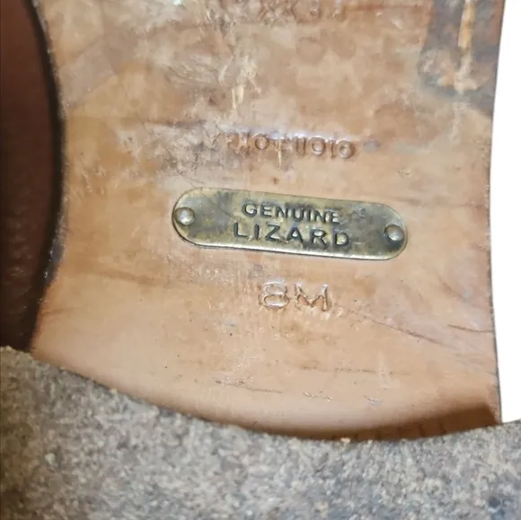 MEZLAN | Lizard Skin Horsebit Loafers / Moccasins in Brown ~ Size US 8