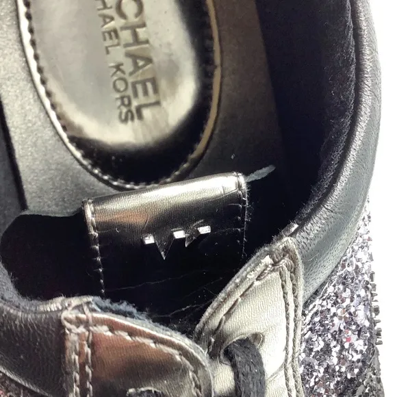 Michael Kors Black and Silver Fashion Sneakers