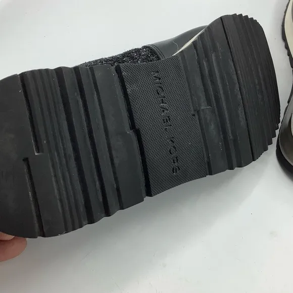 Michael Kors Black and Silver Fashion Sneakers