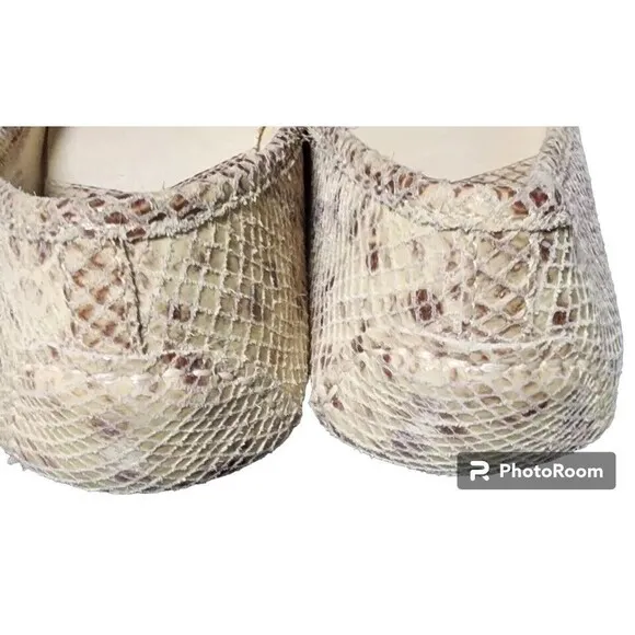 Michael Kors Snakeskin Flats Size 11 Comfort Monogram