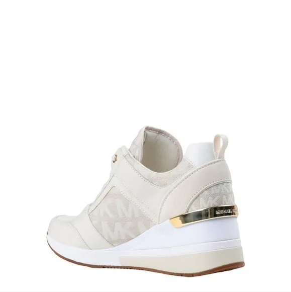 Michael Kors Womens Georgie Leather Lifestyle Casual and Fashion Sneakers size 8