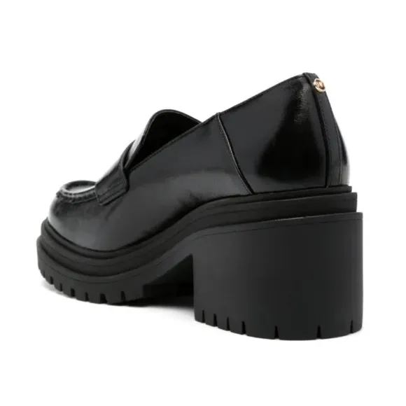 Michael Michael Kors Calf Leather Loafers in Black Size 10