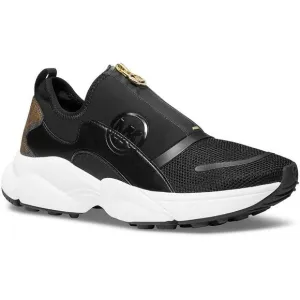 MICHAEL Michael Kors Womens Sami Zip Black Casual And Fashion Sneakers New