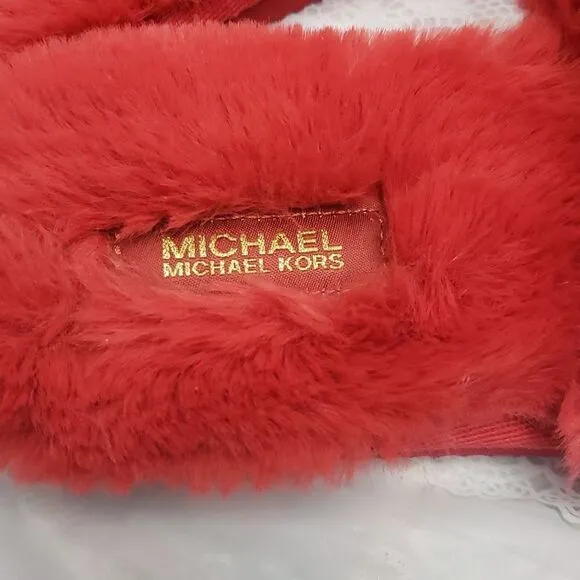 Michael Kors Faux Fur Slides slippers New