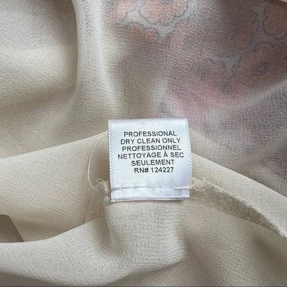 Misa Ruffled Midi Dress Cream and Pink Floral Size Large Dionica #girlcore
