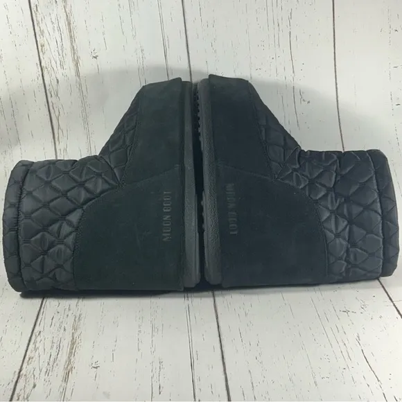 Moon Boot Icon Low Nolace Quilted Black Boots Men’s Size 11.5 - 13