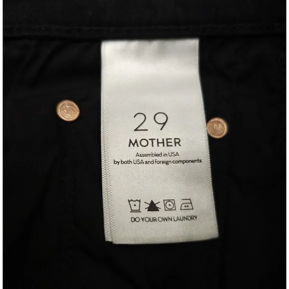 Mother Jeans Insider crop step fray guilty racer black stripe jeans NOWT