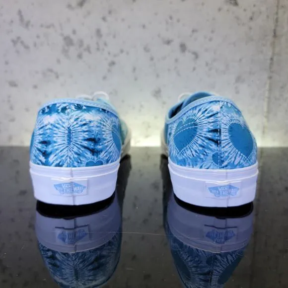 MSRP $80 Vans Authentic &quot;Tie-Dye Hearts&quot; Sneakers, Men's Size 13, Blue/White