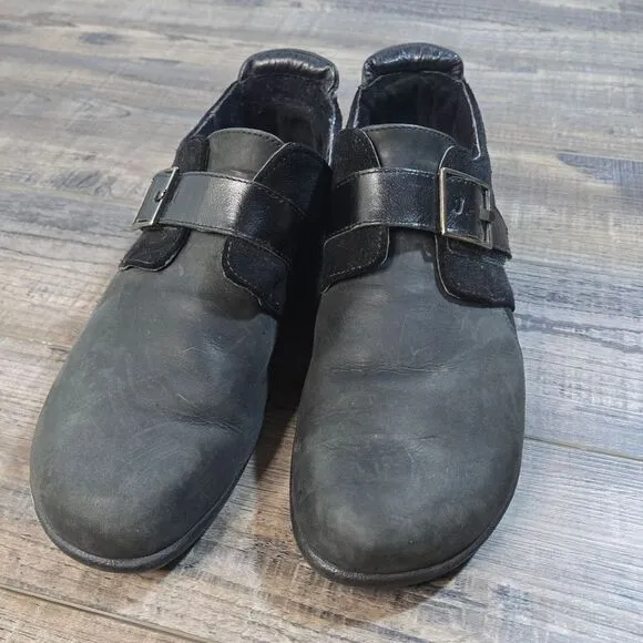 Naot Tane Comfort Shoes Monk loafers in sleek black Womens Size 10  41