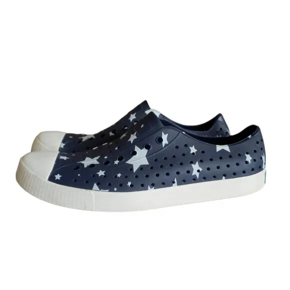 Native Jefferson Low Top Slip On Fashion Sneakers, Blue, Men's Sz 9 WOM's Sz 11