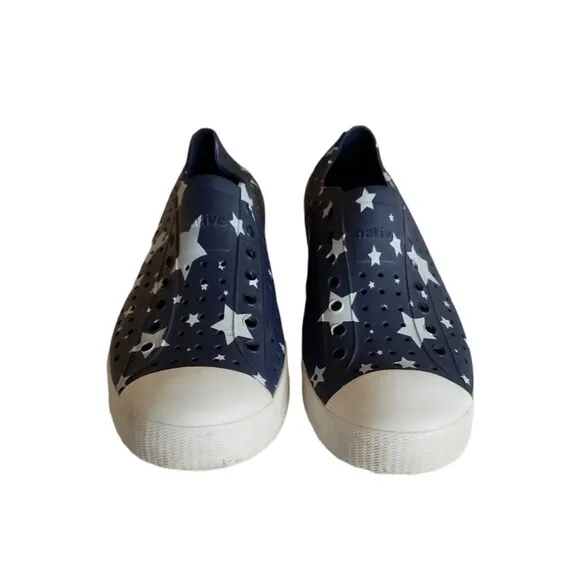 Native Jefferson Low Top Slip On Fashion Sneakers, Blue, Men's Sz 9 WOM's Sz 11