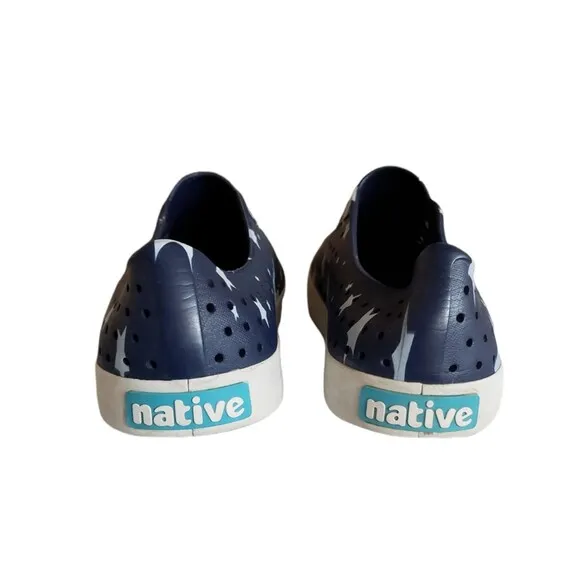 Native Jefferson Low Top Slip On Fashion Sneakers, Blue, Men's Sz 9 WOM's Sz 11