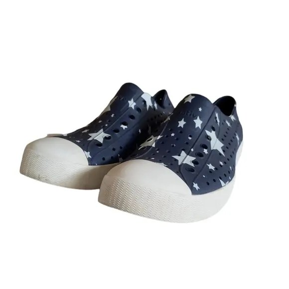Native Jefferson Low Top Slip On Fashion Sneakers, Blue, Men's Sz 9 WOM's Sz 11