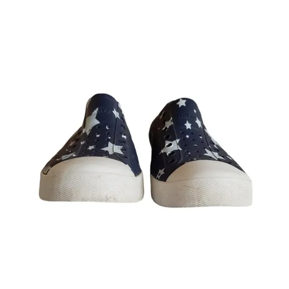 Native Jefferson Low Top Slip On Fashion Sneakers, Blue, Men's Sz 9 WOM's Sz 11