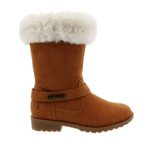NAUTICA Girls Warm Boots-Cold Weather Fashion With Sherpa Fur Size 13 # Box H601
