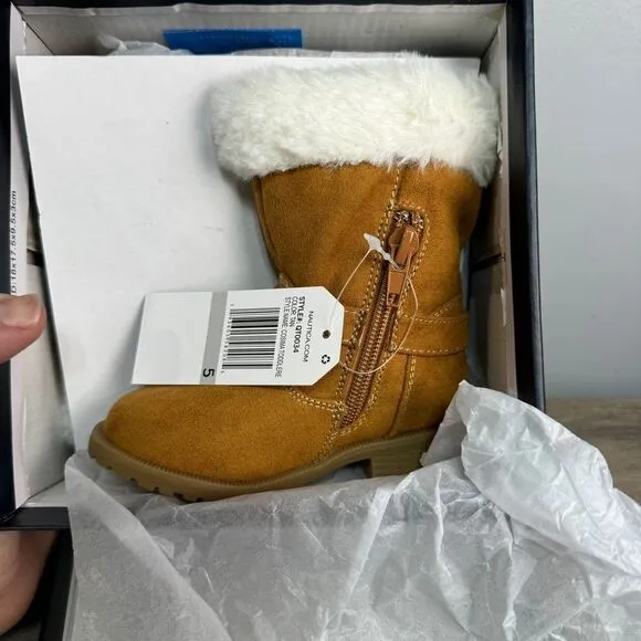 NAUTICA Girls Warm Boots-Cold Weather Fashion With Sherpa Fur Size 13 # Box H601