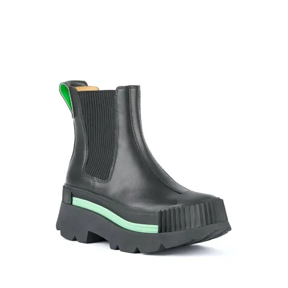 NEW 4CCCCEES Suede Esker Chelsea Boots black for women 1368tn