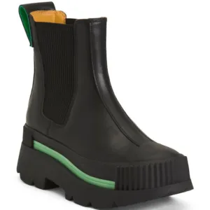 NEW 4CCCCEES Suede Esker Chelsea Boots black for women 1368tn