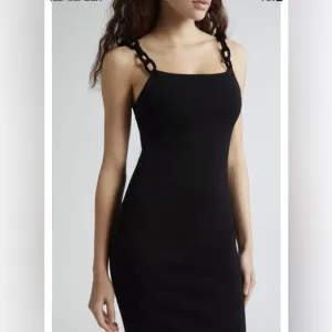 New! Alice   Olivia Alina Braid Strap Bodycon midi‎ Dress Black Sz Small $395