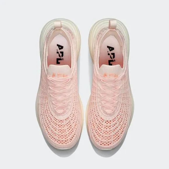 NEW APL women's techloom zipline sneakers in creme/osiana rose/ombre