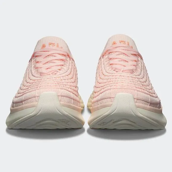 NEW APL women's techloom zipline sneakers in creme/osiana rose/ombre