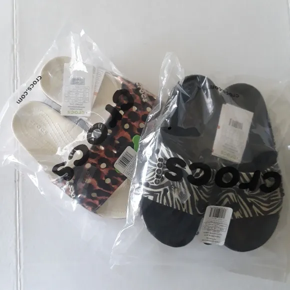 (New) Crocs Slides (2 pairs) (W10/M8)