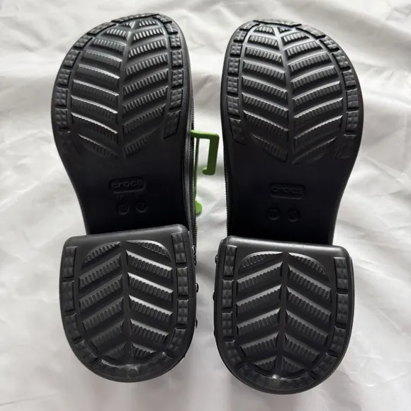 NEW Crocs Women's Siren Studded Clog Platform High Heel Black Slides M10/W12