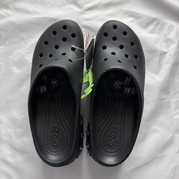 NEW Crocs Women's Siren Studded Clog Platform High Heel Black Slides M10/W12