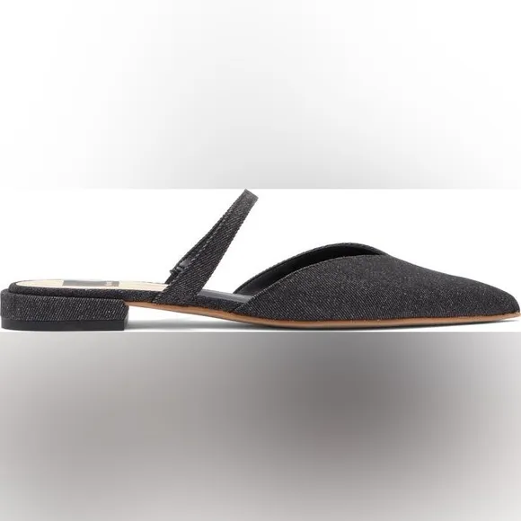 NEW Dolce Vita Black Denim Mule Flats