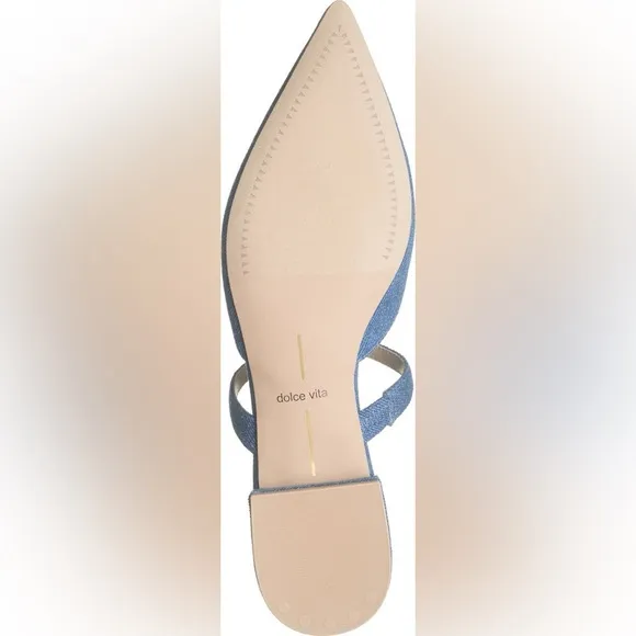 NEW Dolce Vita Blue Denim Mule Flats