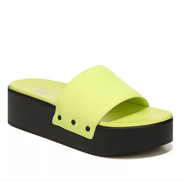 New Dr. Scholl's Women's Original Collection Pisces Max Slides In Lime Size 9