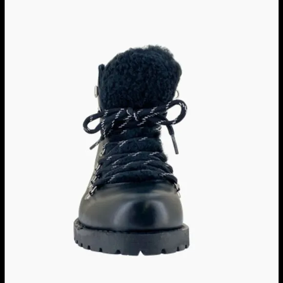 NEW ERIC MICHAEL Made In Portugal Waterproof Franki Leather Lace Up Booties 663m