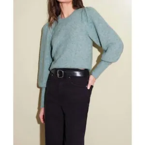 NEW FIFTEEN TWENTY lia shirred sleeve sweater in mint