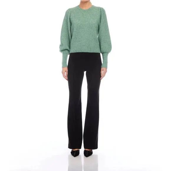 NEW FIFTEEN TWENTY lia shirred sleeve sweater in mint