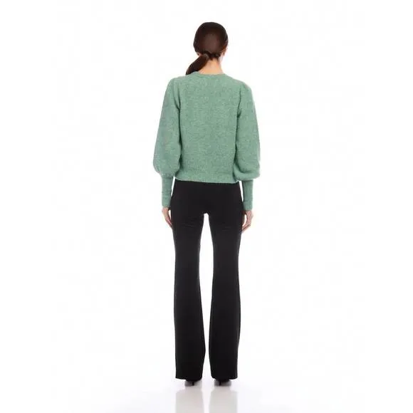 NEW FIFTEEN TWENTY lia shirred sleeve sweater in mint